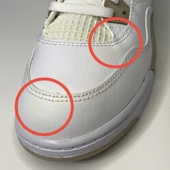 NIKE AIR JORDAN 4 RETRO PS IV 4 Linen SAND White 487725 118 1Y UK 13.5 EUR 32 - Picture 10 of 10